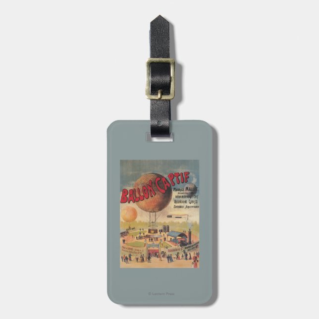 Sichernder Ballon-Fahrten an einem Gepäckanhänger (Vorderseite vertikal)