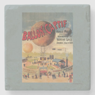 Sichernder Ballon-Fahrten an einem Steinuntersetzer
