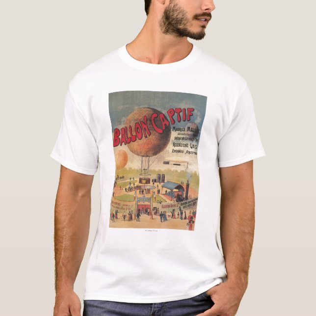 Sichernder Ballon-Fahrten an einem T-Shirt (Vorderseite)