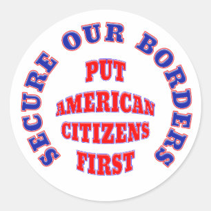 SICHERSTELLUNG UNSERER GRENZEN FÜR DIE AMERIKANISC RUNDER AUFKLEBER