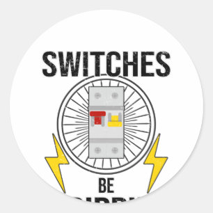 Sicherung Elektrischer Kontrolle Runder Aufkleber