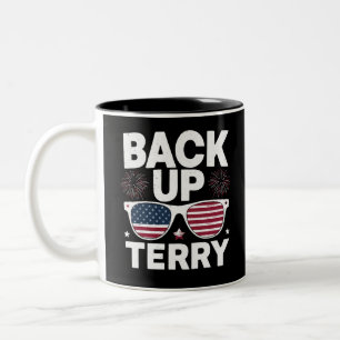 Sicherung Terry Lustig 4. Juli Patriotische Feuerw Zweifarbige Tasse