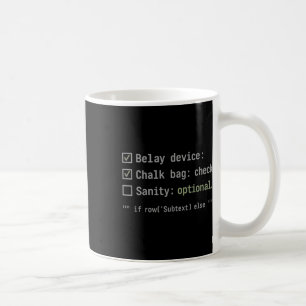 Sicherungsgerät Kreide Byg Kletter-Checkliste Druc Kaffeetasse