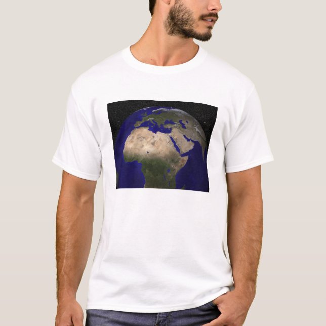 Sicht auf Afrika, Europa, den Nahen Osten und In T-Shirt (Vorderseite)
