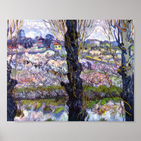 Sicht auf Arles, blühende Orchideen (1889) Van Gog