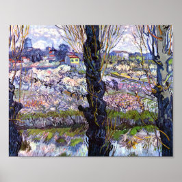 Sicht auf Arles, blühende Orchideen (1889) Van Gog Poster