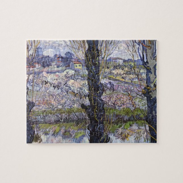 Sicht auf Arles, blühende Orchideen von van Gogh Puzzle (Horizontal)