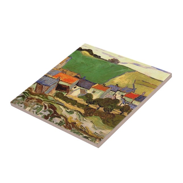 Sicht auf Auvers Vincent van Gogh. Fliese (Seite)