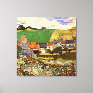 Sicht auf Auvers Vincent van Gogh. Leinwanddruck