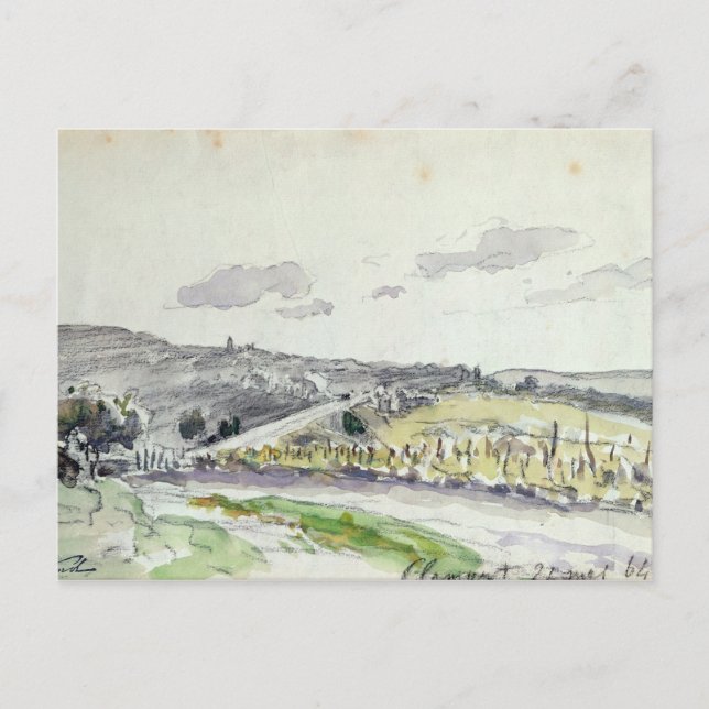Sicht auf Clamart, 1864 Postkarte (Vorderseite)