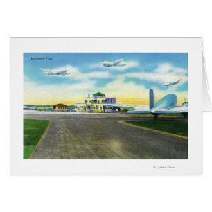 Sicht auf das Brainarfeld, Flugzeug Landung &