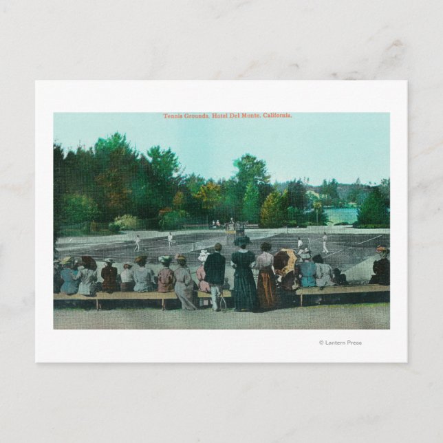 Sicht auf das Hotel del Monte Tennis Grounds Postkarte (Vorderseite)
