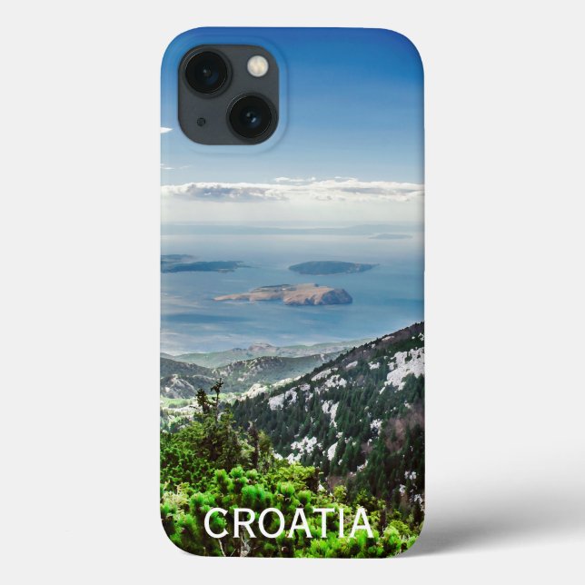Sicht auf das Meer aus den Bergen in Kroatien Case-Mate iPhone Hülle (Rückseite)
