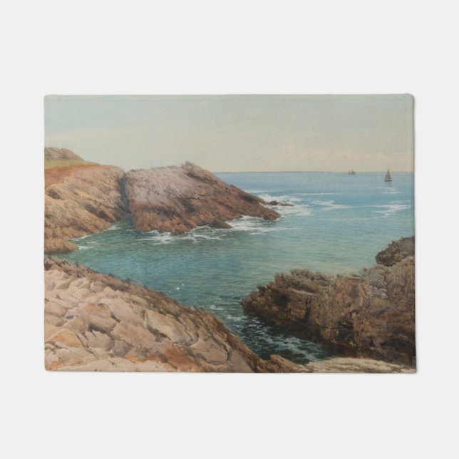 Sicht auf das Meer (Küstenlandschaft) (Marine) Fußmatte (Vorderseite)