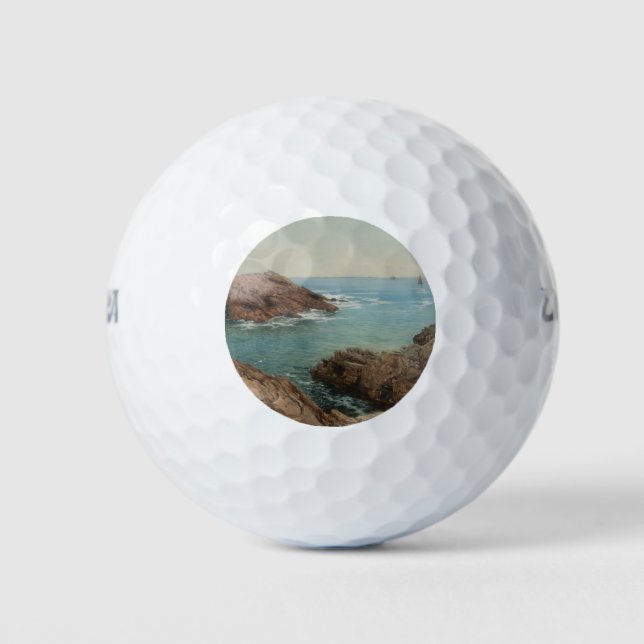 Sicht auf das Meer (Küstenlandschaft) (Marine) Golfball (Vorderseite)
