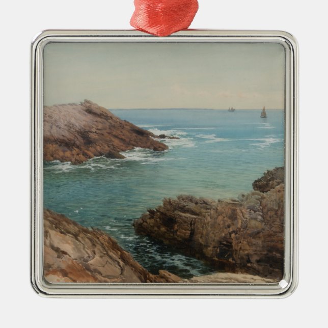 Sicht auf das Meer (Küstenlandschaft) (Marine) Ornament Aus Metall (Vorne)