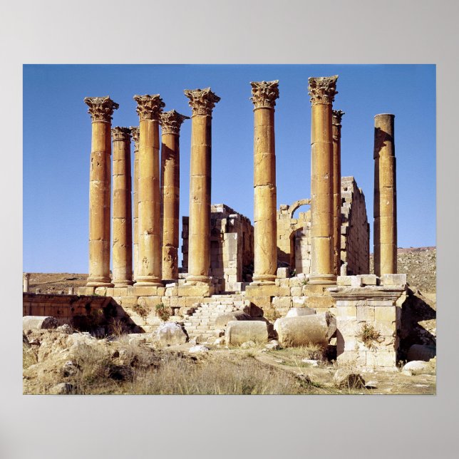 Sicht auf den Artemis-Tempel, gebaut um 386 n.Chr. Poster (Vorne)