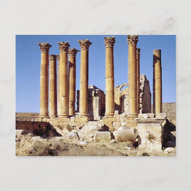 Sicht auf den Artemis-Tempel, gebaut um 386 n.Chr. Postkarte (Vorderseite)