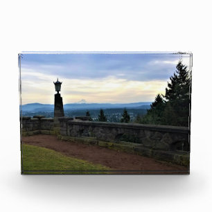 Sicht auf den Berg Hood, Portland, Oregon Fotoblock