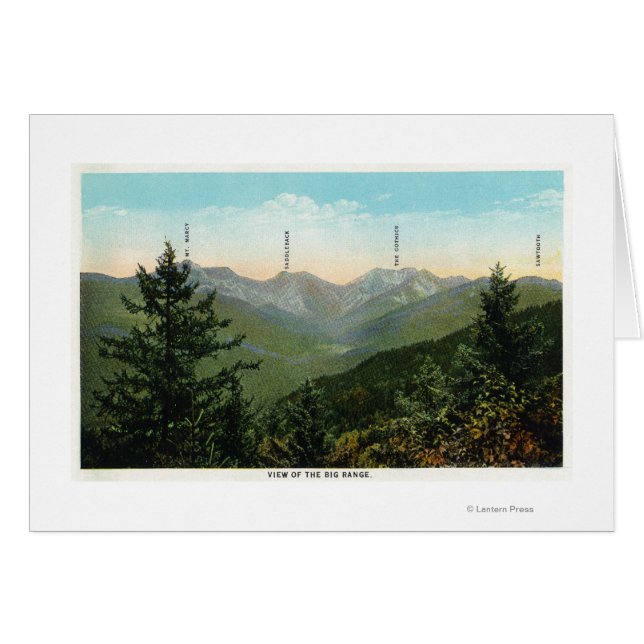 Sicht auf den Berg Marcy, Saddleback, Sägezahnwelt (Vorderseite (Horizontal))