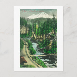 Sicht auf den Berg Shasta von Shasta Retreat Postkarte
