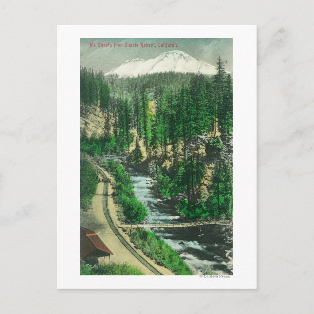 Sicht auf den Berg Shasta von Shasta Retreat Postkarte (Vorderseite)