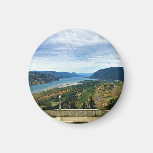 Sicht auf den Columbia River, Columbia River Gorge Magnet