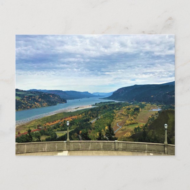 Sicht auf den Columbia River, Columbia River Gorge Postkarte (Vorderseite)