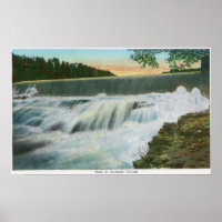 Sicht auf den Damm bei Ausable Chasm