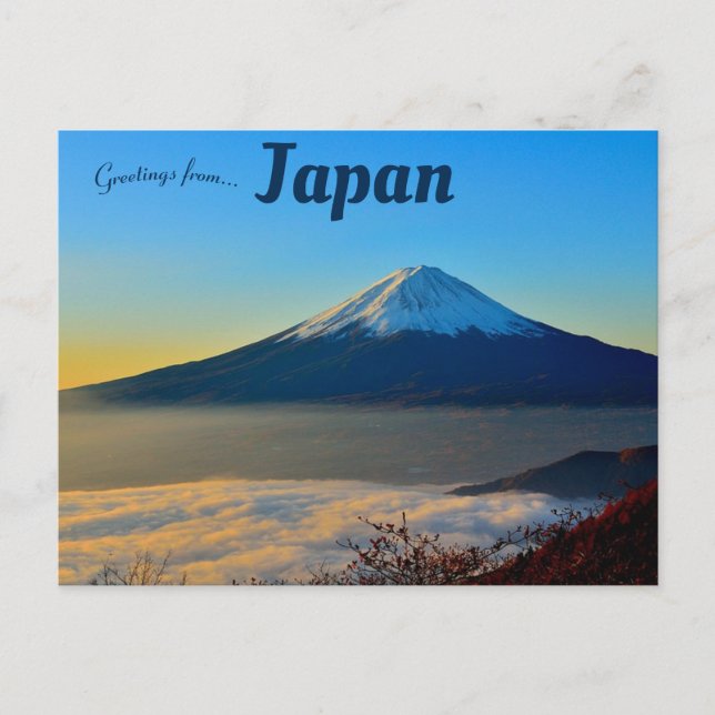 Sicht auf den Fuji Japan Postkarte (Vorderseite)