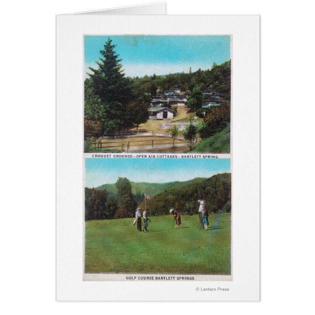 Sicht auf den Golfplatz, Croquet Grounds, Hütten (Vorne)