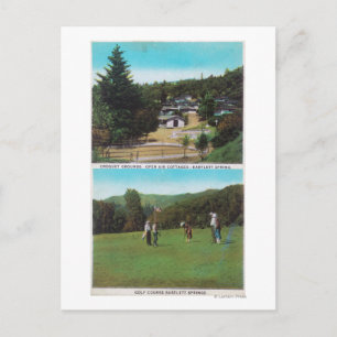 Sicht auf den Golfplatz, Croquet Grounds, Hütten Postkarte
