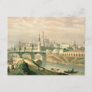 Sicht auf den Moskauer Kreml, 1830 Postkarte