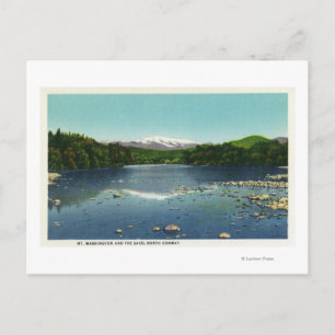 Sicht auf den Mount Washington und das Saco Postkarte