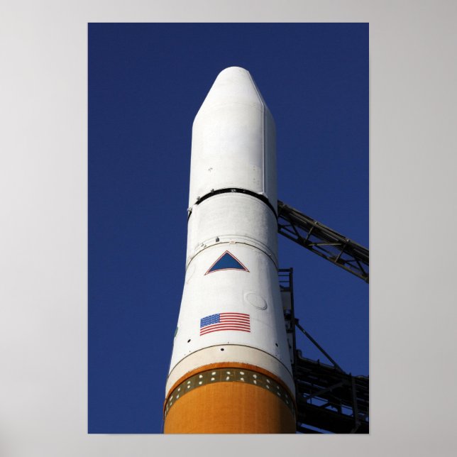 Sicht auf den Nasenkegel der Delta-IV-Rakete Poster (Vorne)