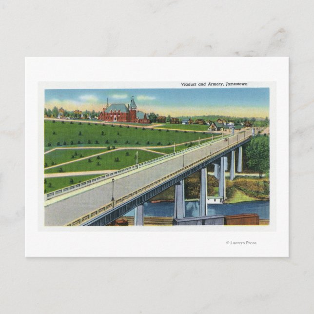 Sicht auf den Viadukt und das Außen des Arsenals Postkarte (Vorderseite)