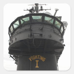 Sicht auf den vorderen Teil der Aufbaustruktur Quadratischer Aufkleber