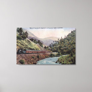 Sicht auf den Zug ins Yosemite-Tal Leinwanddruck