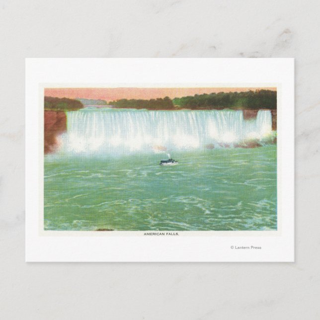 Sicht auf die amerikanischen Fälle Postkarte (Vorderseite)