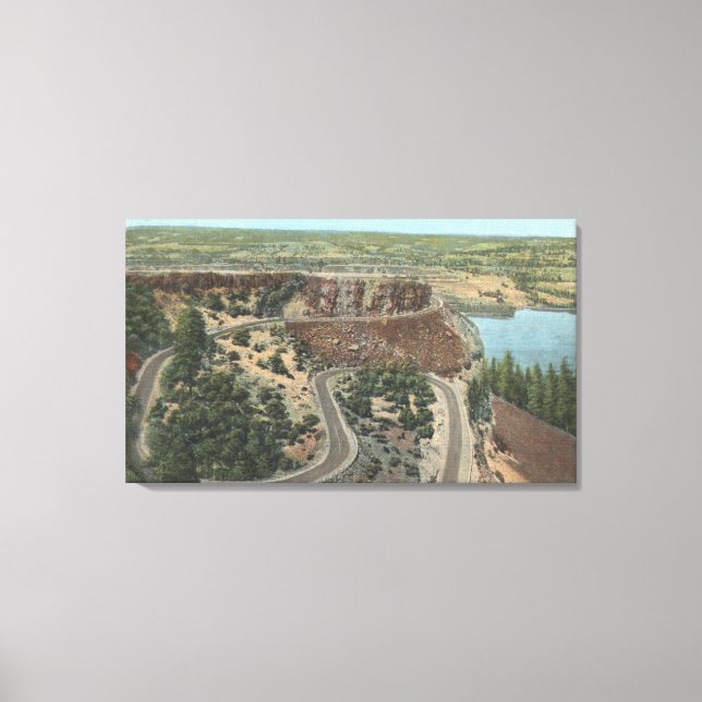 Sicht auf die Columbia River Gorge - Aussicht auf  Leinwanddruck (Vorderseite)