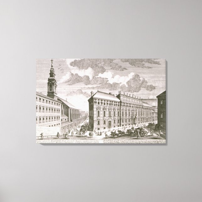 Sicht auf die Dorotheergasse mit den Leinwanddruck (Vorderseite)