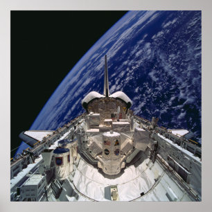 Sicht auf die Erde vom Space Shuttle Atlantis (STS Poster