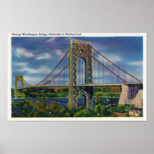 Sicht auf die George Washington Bridge Poster