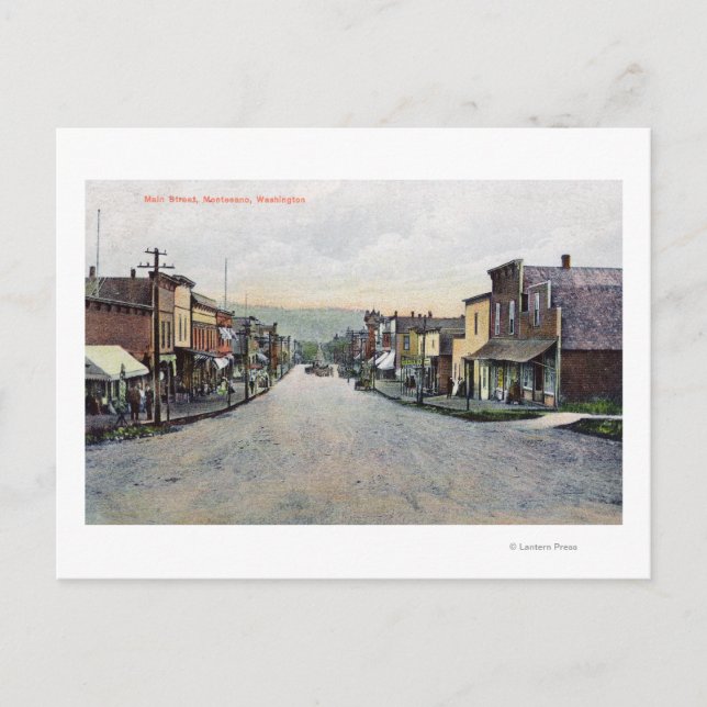 Sicht auf die Hauptstraße 2 Postkarte (Vorderseite)