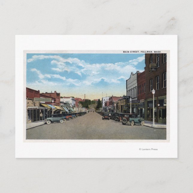 Sicht auf die Hauptstraße 3 Postkarte (Vorderseite)