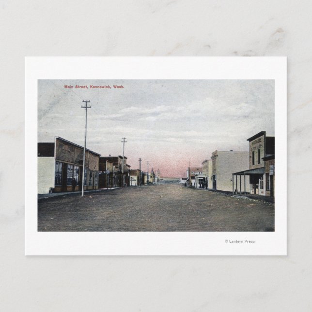 Sicht auf die Hauptstraße Postkarte (Vorderseite)