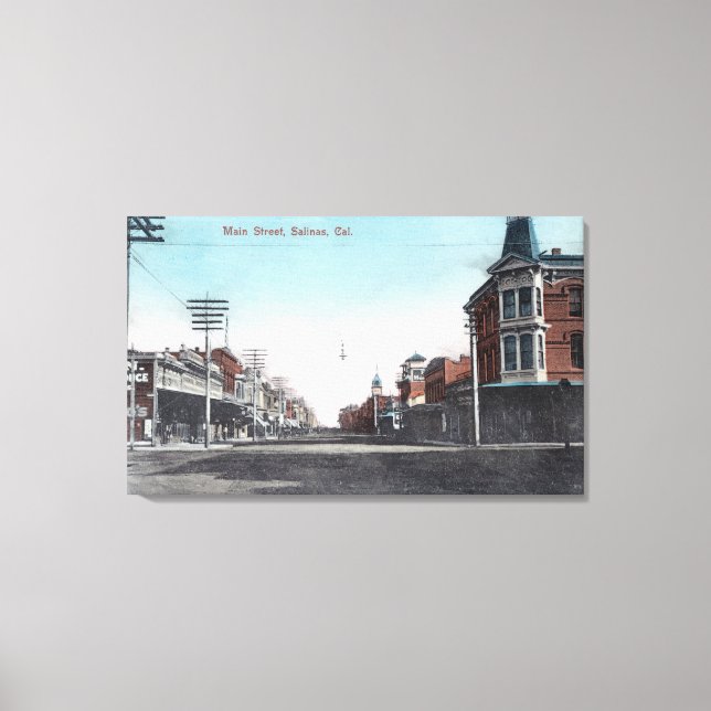 Sicht auf die Hauptstraße Salinas, CA Leinwanddruck (Vorderseite)