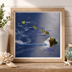 Sicht auf die Hawaiianischen Inseln Fliese