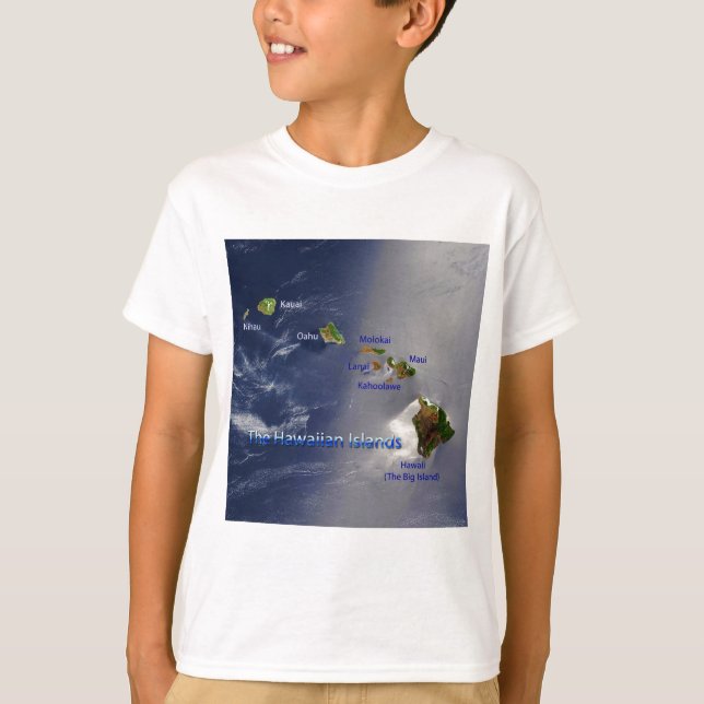 Sicht auf die Hawaiianischen Inseln T-Shirt (Vorderseite)