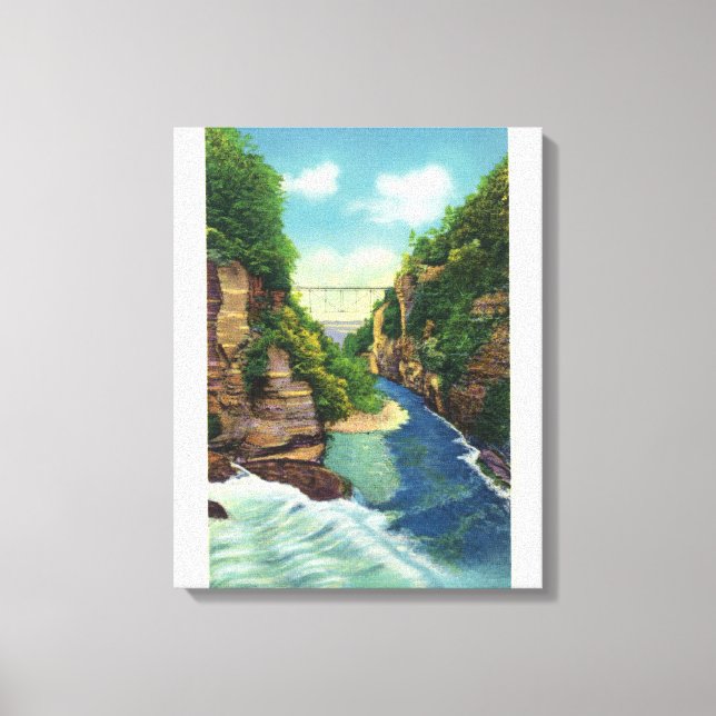 Sicht auf die Herbstcreek-Schlucht Leinwanddruck (Vorderseite)